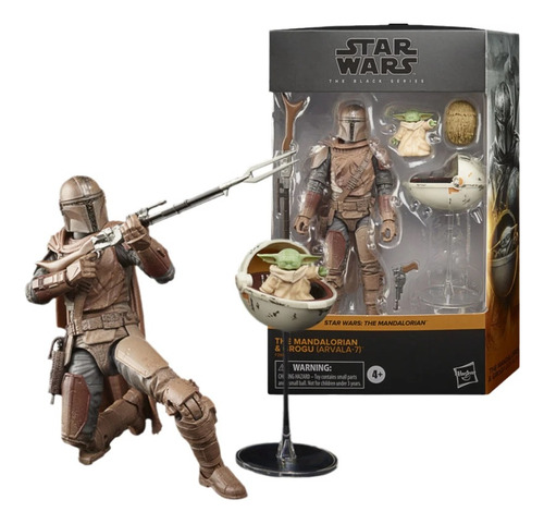 Serie Hasbro Star Wars El Mandaloriano Y Grogu Arvala-7 Blac