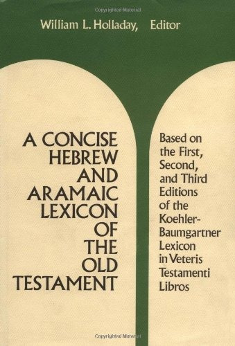 Libro A Concise Hebrew And Aramaic Lexicon Of The Old Test