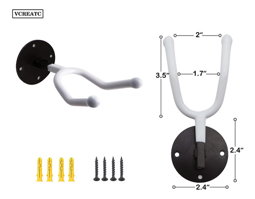 Vcreatc Soporte Pared Para Guitarra 2 Plegable 90 Grado