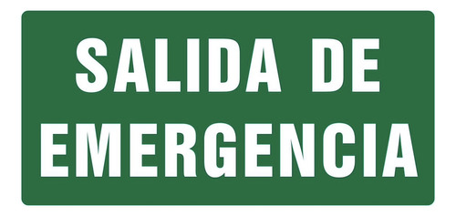 Señalamiento De Salida De Emergencia ( Letrero 20x25)