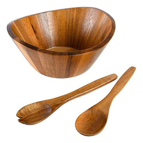 Gibson Home Sherwood - Juego De Ensaladeras De Madera De Ac.