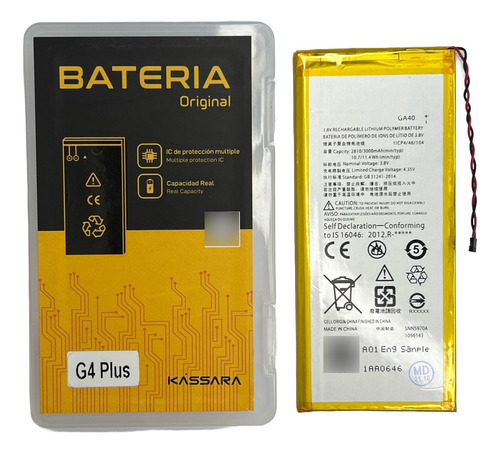 Bateria Kássara For Motorola G4 Plus 