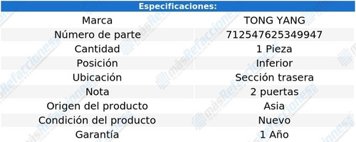 Tolva Motor Inf Secc Tra Bmw 320i 12-13 Tong Yang