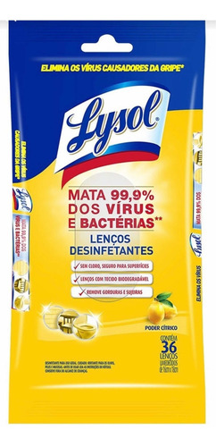 Toallas Desinfectante Citrus Lysol