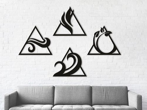 Pack Decoración Para Muros - Elementos - Forma Triangular