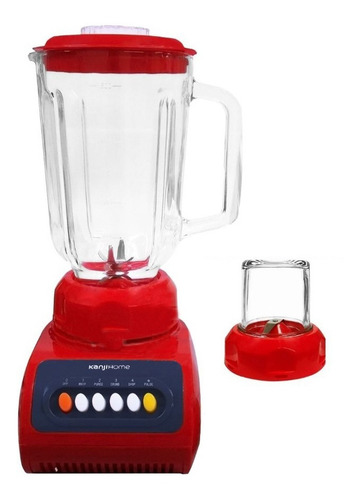 Imagen 4 de 6 de Licuadora Kanji KJH-BL0600LA01 1.5 L roja con jarra de vidrio 220V