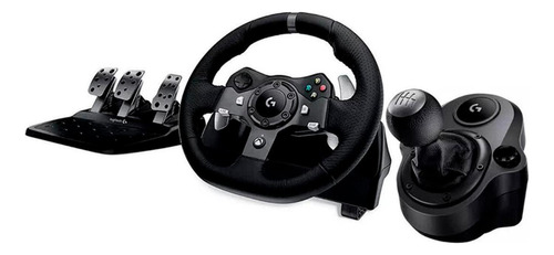 Kit Volante Logitech G920 Palanca Pedales Xbox Series X|s Color Negro