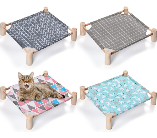 Conjunto De 4 Hamacas Y Camas Elevadas Para Gatos