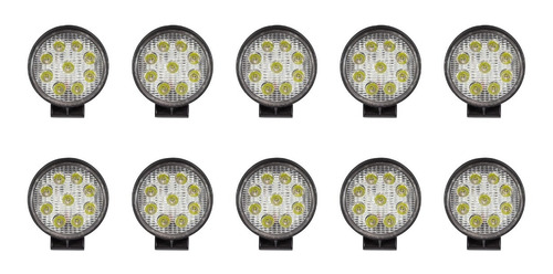 10 Faros Auxiliares 27w Led P/ Jeep Fiat Nisan Chevrolet 4x4