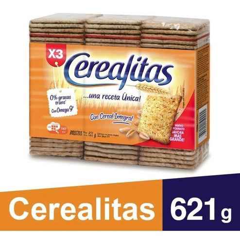 Galletitas Crackers Cerealitas Clásicas Tripack Grande