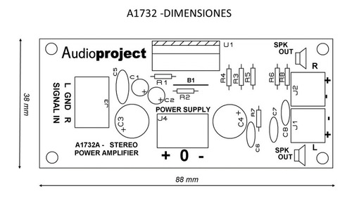 Imagen 5 de 7 de Modulo Amplificador Estereo 40+40 Watts - Audioproject