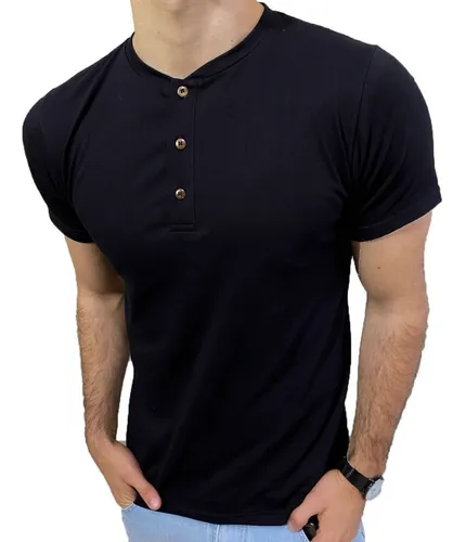 Playeras sin cuello con botones hotsell