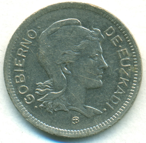 España Guerra Civil País Vasco Euskadi Moneda Peseta 1937