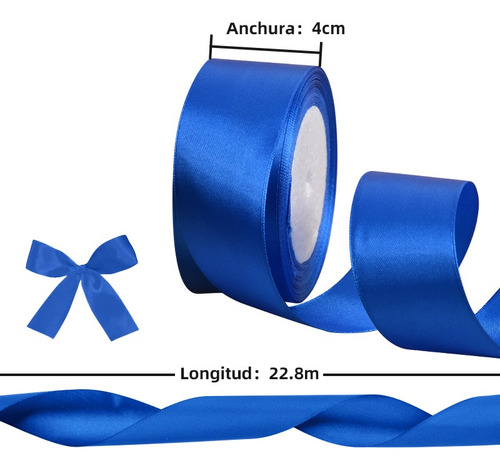 . - De 5 Rolos De Fita De Cores De Decoração De Cetim 4 Cm 1