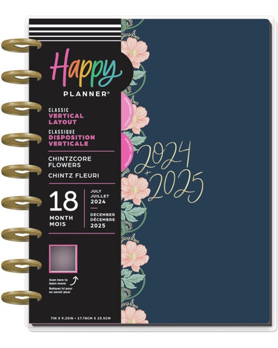 Agenda Happy Planner 18m Julio24-dic25 Boardwalk Ice