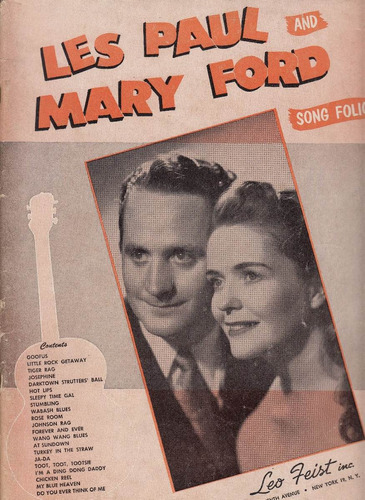1951 Les Paul & Mary Ford Libro 21 Partituras Guitarra Usa