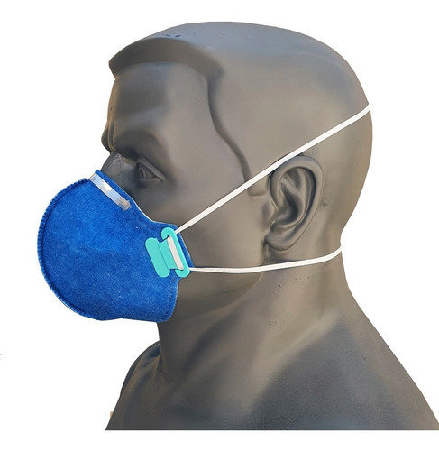 Kit 10 Máscaras N95 Proteção Respiratória Pff2 Reutilizável Cor Azul Lub