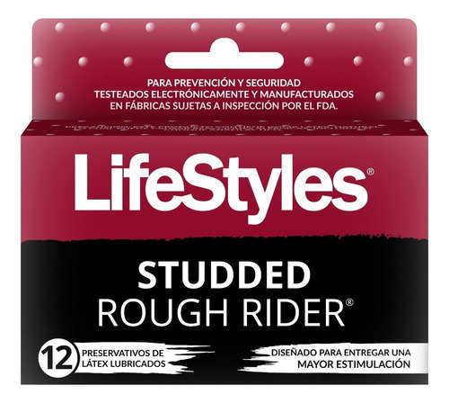 Lifestyles Studded Rough Ride 12 Unidades