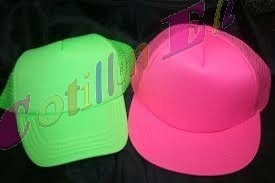 Gorras Cap Trucker Fluo Lisas Cotillon Carioca X 20