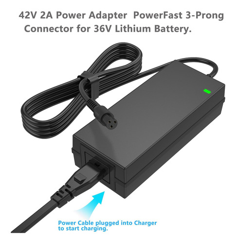 Adaptador De Corriente 42v 2a Para Scooter Eléctrico