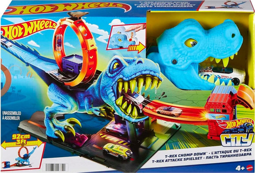 Hot Wheels Pista Urbana Acrobacias T-rex Auto Juego 4+