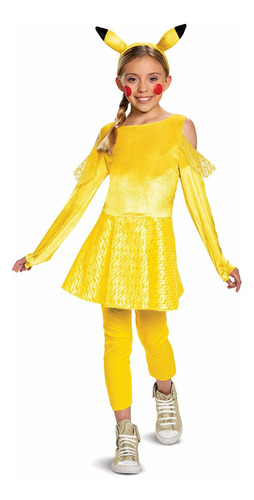 Disfraz De Pokemon Pikachu Para Niñas, Traje De Personaje D