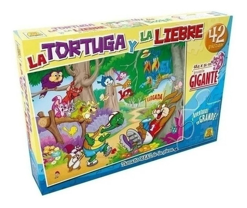 Puzzle Rompecabezas La Tortuga Y La Liebre X 48 Pzas