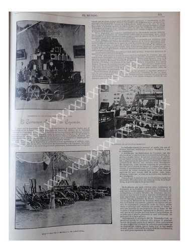 Nota Prensa Exposicion Agricaola Coyoacan 1896