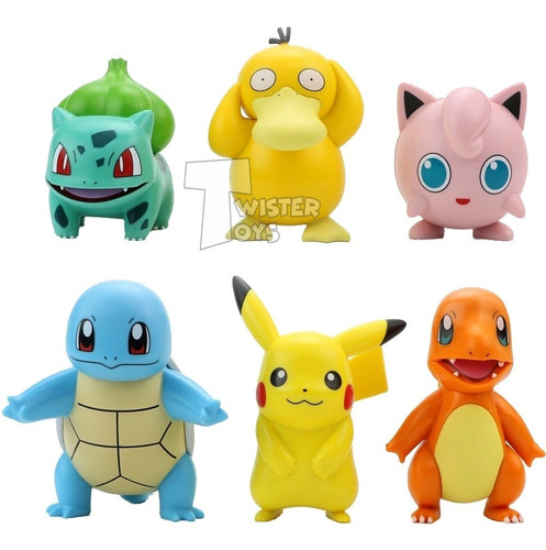 Pokemon Coleccion 6 Figuras Pikachu Charmander Squirtle