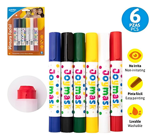 Crayon Pinta Cara X6pzas Pointer