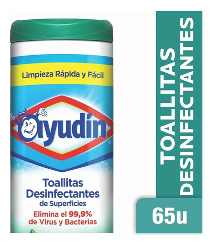 Toallitas Humedas Desinfectantes Multiuso X 65 Unidad Fresco