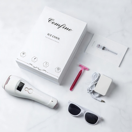 Comfine Dispositivo Eléctrico Depiladora Láser Permanente Color Blanco 110v/220v