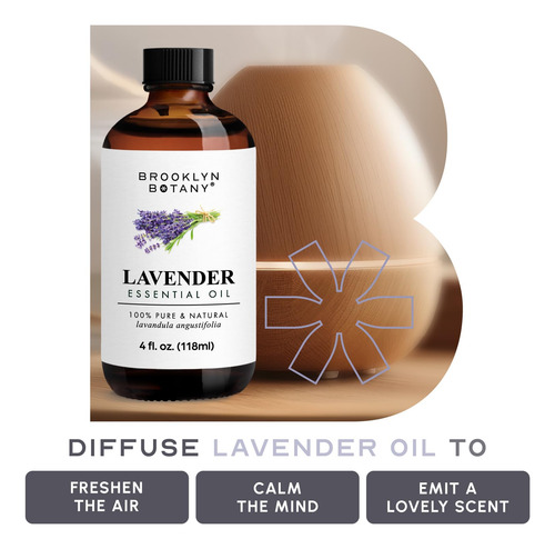 Aceite Esencial De Lavanda 118 Ml Puro Y Natural Con Gotero,
