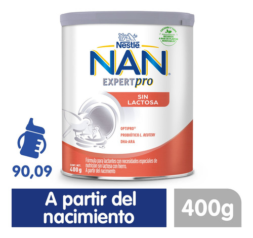 Nestlé Nan Sin Lactosa 400gr en polvo