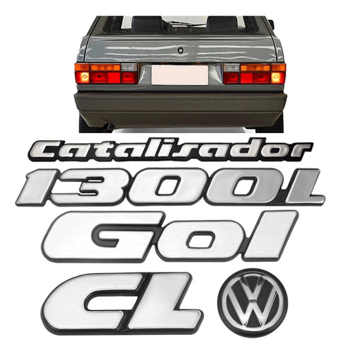 Kit Emblema Gol Cl 1.6 Catalisador Volkswagen 87 88 89 90 94