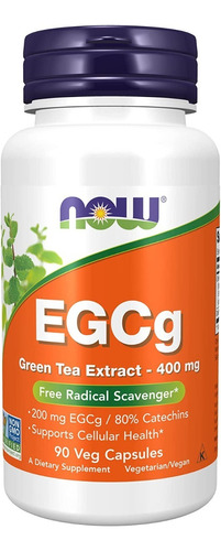 Extracto De Té Verde 400 Mg Egcg Now 90 Capsulas