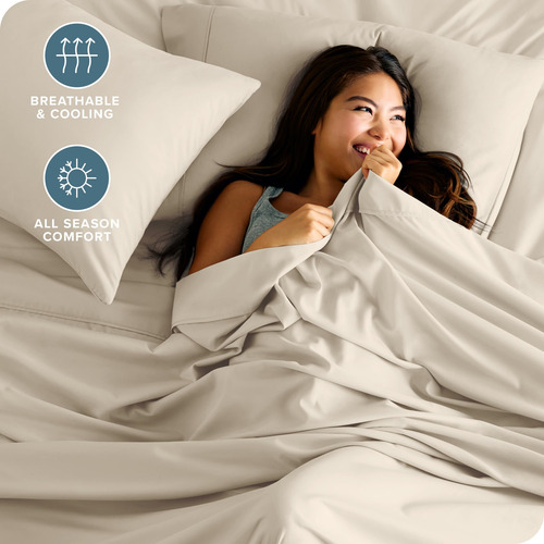 Juego De Sábanas Split Head Flex King De Bare Home - Juego