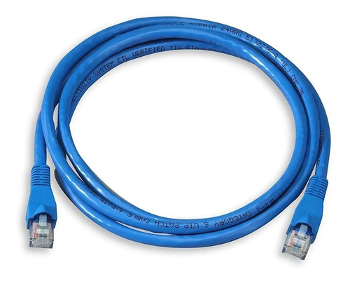 Cable De Red 1,5 Mts Cat. 5e Internet Pc Patch Cord Azul