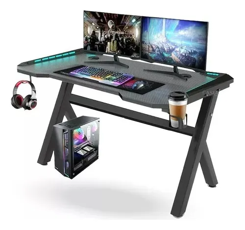 Escritorio Gamer Computadora Juego Luz Iluminacion Rgb Tamaño 1.4m - Ts Home