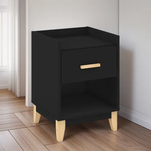Velador 1 Cajon Y Nicho Pascale Negro