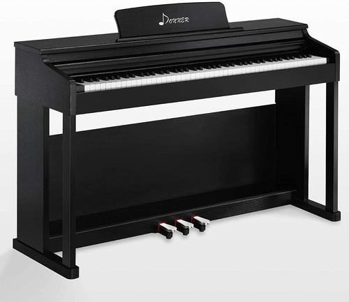 Piano Digital Color Negro Con 88 Teclas Marca Donner