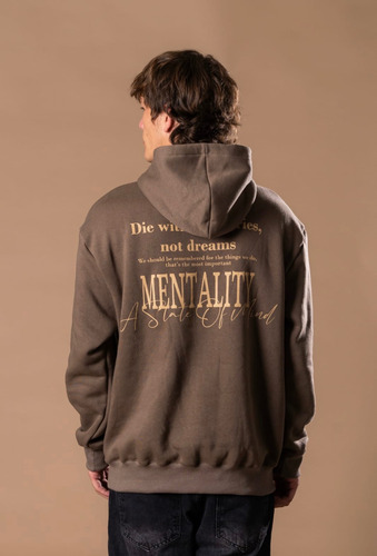 Buzo Oversize Canguro Hombre Estampado Maxi Hoodie Algodon