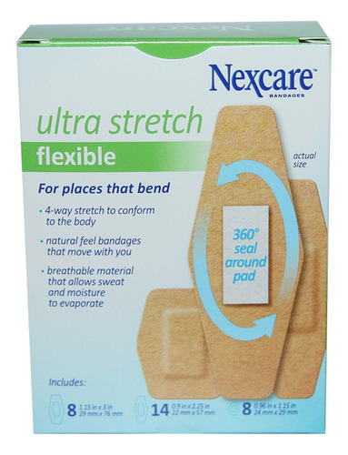 Imagen 2 de 9 de Curitas / Banditas / Vendajes Ultraelásticos Nexcare - 3m