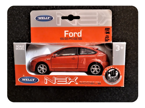 Ford Focus Sr Welly Abre Puertas Pull Back 1/36 