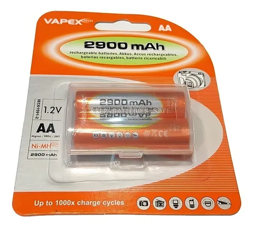 Pila Recargable Aa 1.2v 2900mah Ni-mh Vapex V001