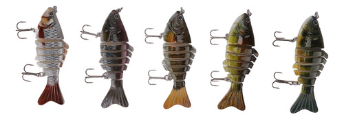 Juego De Señuelos De Pesca Swimbait, Con Múltiples Articulac