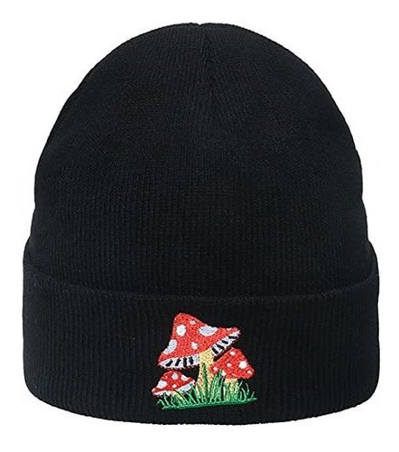 Gorro De Punto Con Bordado De Setas Para Mujer Y Hombre