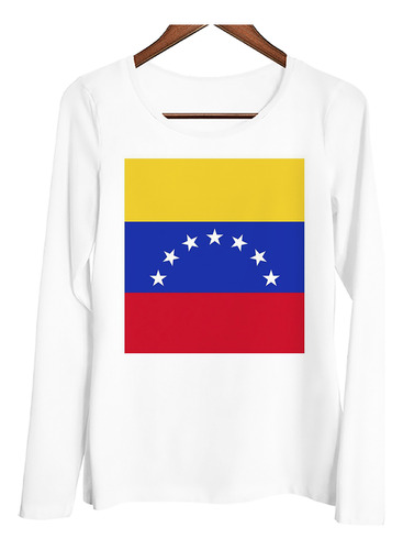 Remera Mujer Ml Bandera De Venezuela Pais Latinoamerica M4