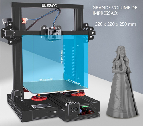 Imagem 3 de 10 de Kit Impressora 3d Elegoo Neptune 2s - Frete Grátis