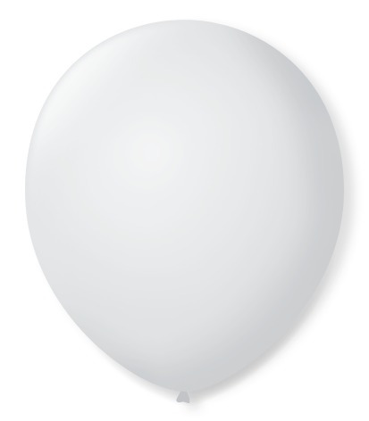 Balão Imperial Número 7 Branco Polar São Roque